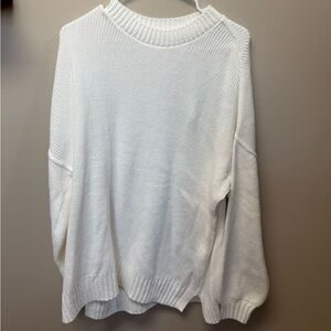 Hollister White Crew Neck Sweater